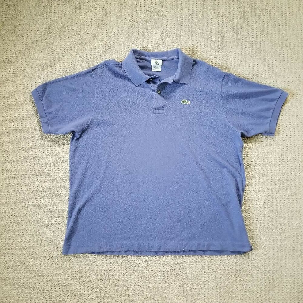 Lacoste Polo Shirt Mens Size 8 3XL Purple Short Sleeve Collared Cotton France